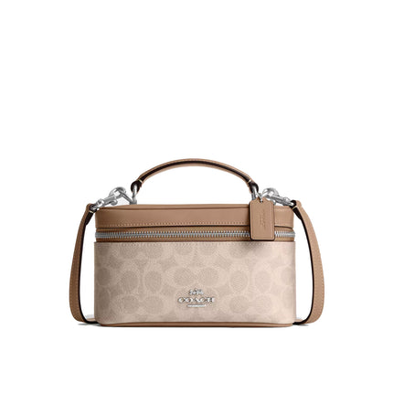 Coach Women's Rainer Crossbody Bag 18 In Signature Canvas Silver/Sand/Taupe