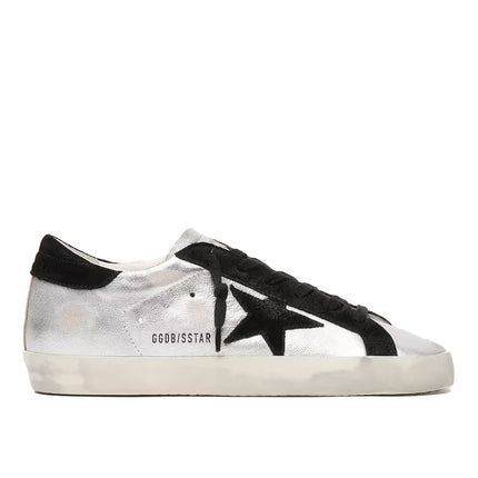 Golden Goose Women's Super-Star in Silver Leather with Contrasting Inserts