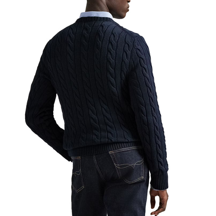 Polo Ralph Lauren Men's Cable-Knit Cotton Sweater Hunter Navy