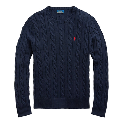 Polo Ralph Lauren Men's Cable-Knit Cotton Sweater Hunter Navy