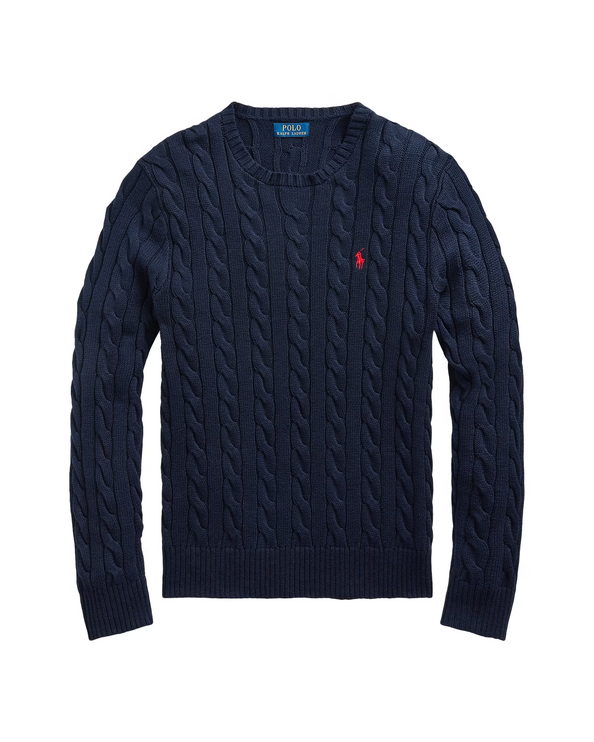 Polo Ralph Lauren Men's Cable-Knit Cotton Sweater Hunter Navy