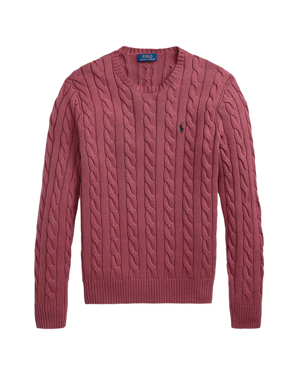 Polo Ralph Lauren Men's Cable-Knit Cotton Sweater Prune Juice