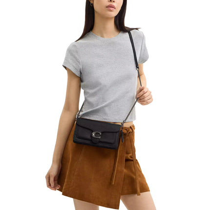 Coach Women's Tabby Chain Clutch Pewter/Black