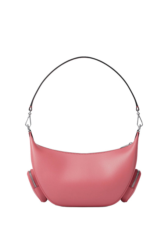 Michael Kors Women's Merritt Medium Pebbled Leather Convertible Shoulder Bag Hibiscus/Silver