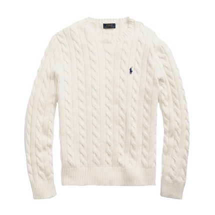 Polo Ralph Lauren Men's Cable-Knit Cotton Sweater Andover Cream
