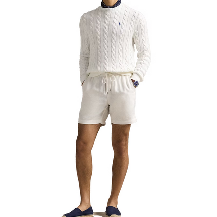 Polo Ralph Lauren Men's Cable-Knit Cotton Sweater White