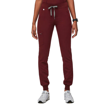 FIGS Women's Zamora Jogger Scrub Pants Burgundy