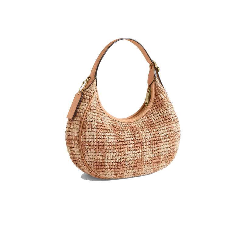 Coach Women's Emily Shoulder Bag With Gingham Print Gold/Tan