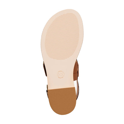 Michael Kors Women's Carmen Signature Logo Sandal Brown