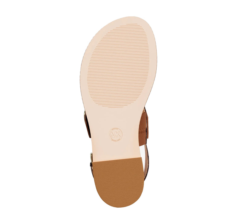 Michael Kors Women's Carmen Signature Logo Sandal Brown