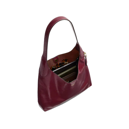 Coach Women's Brooklyn Shoulder Bag 34 Brass/Dark Cherry