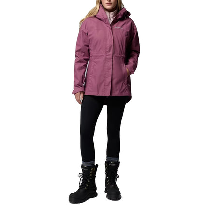 Columbia Women's Hikebound II Long Rain Jacket Antique Mauve