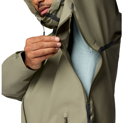 Columbia Men's Reign No Shine Rain Jacket Stone Green
