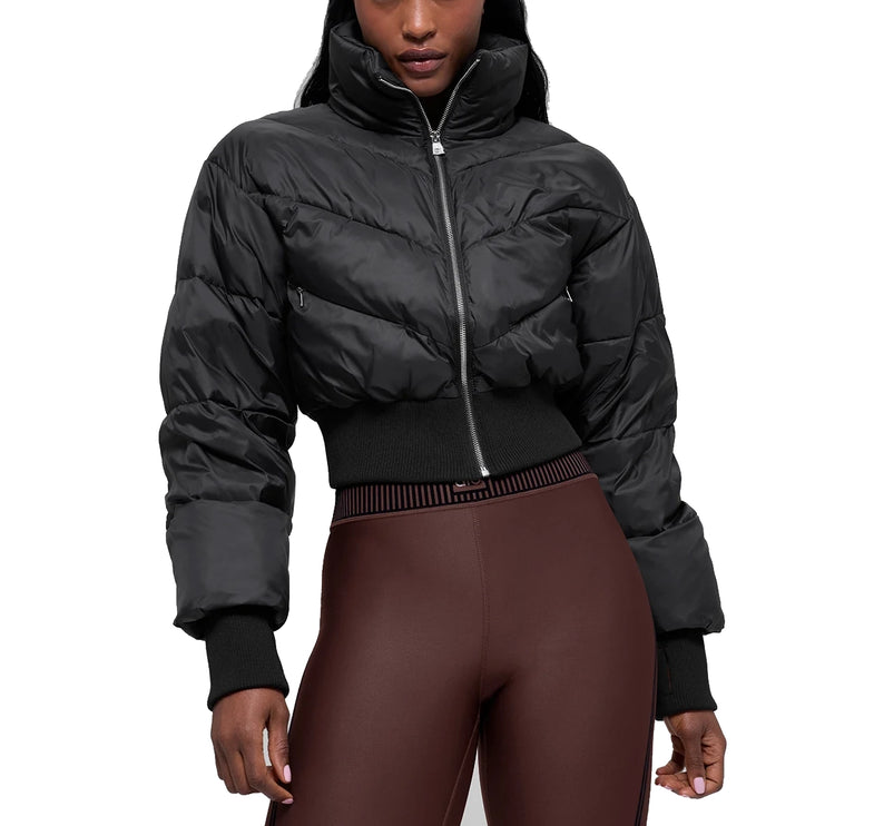 alo Women's Cropped Atmosphere Puffer Black