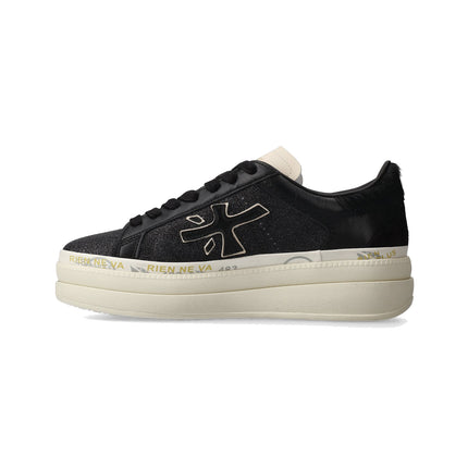 Premiata Women's Claudia Sneakers 7755 Glitter Black