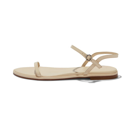 AEYDE Women's Nettie Leather Sandals Black Creamy Nappa