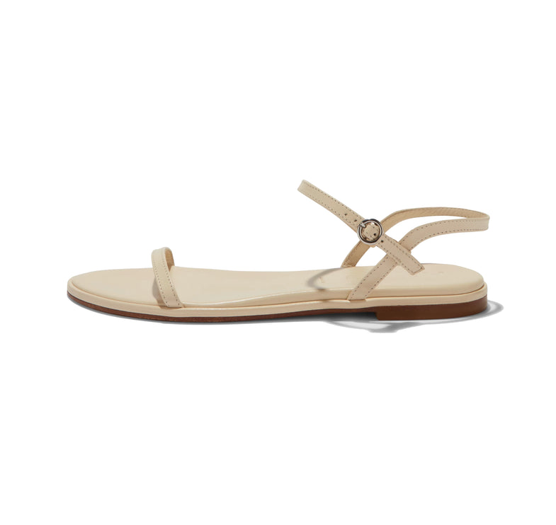 AEYDE Women's Nettie Leather Sandals Black Creamy Nappa