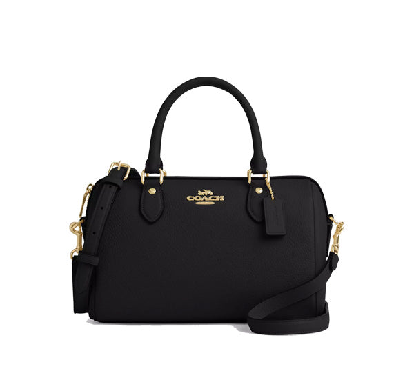 Coach Women's Rowan Satchel Bag Gold/Black