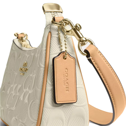 Coach Women's Teri Mini Crossbody Bag In Signature Leather Gold/Light Lemon