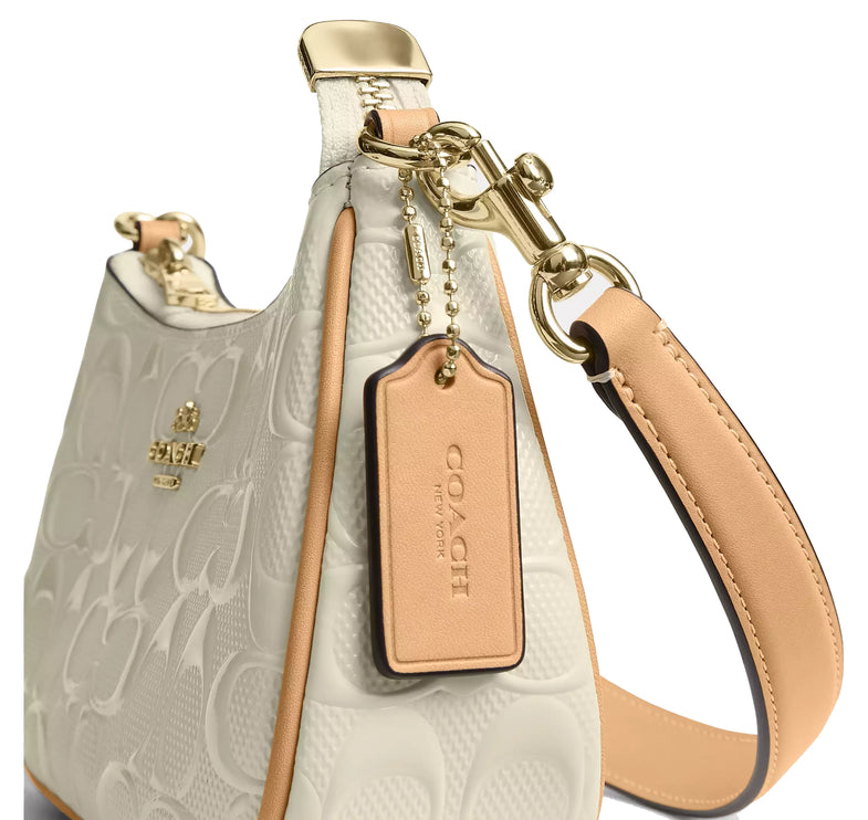Coach Women's Teri Mini Crossbody Bag In Signature Leather Gold/Light Lemon