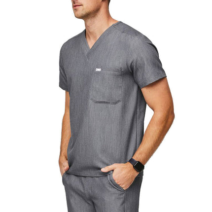 FIGS Men's Leon Three Pocket Scrub Top Graphite