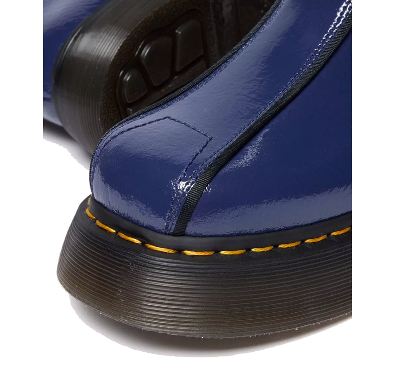 Dr. Martens Women's Buzz Hi Distressed Patent Boots Dark Blue