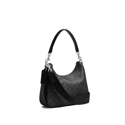 Coach Unisex Nolan Hobo Bag In Signature Canvas Black