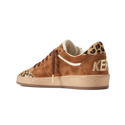 Golden Goose Women's Women's Ball Star in Leopard Print with Platinum Leather Star and White