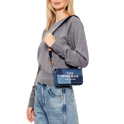 Marc Jacobs Women's The Patchwork Denim Mini Bag Dark Wash