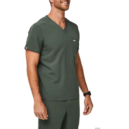 FIGS Men's Leon Three Pocket Scrub Top Moss