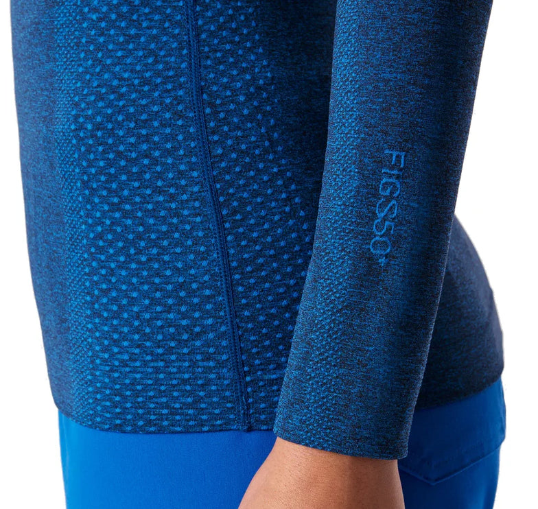 FIGS Women's Salta Seamless Longsleeve Underscrub Royal Blue