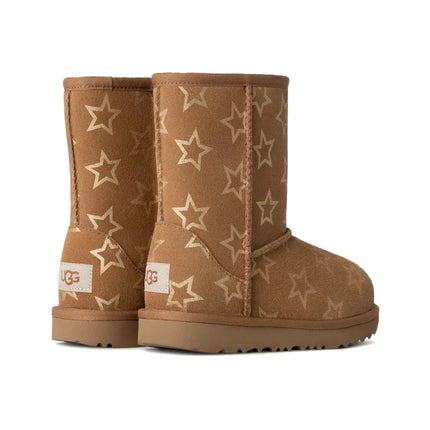 UGG Toddlers Classic II Iridescent Stars Chestnut/Gold Iridescent - Hemen Kargoda