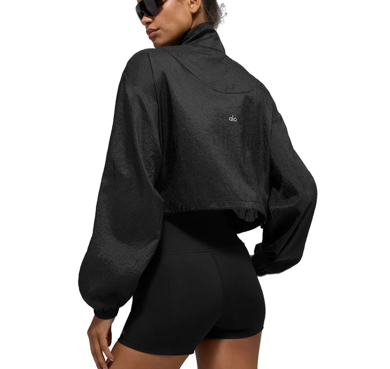 alo Women's Game Time Full Zip Jacket Black