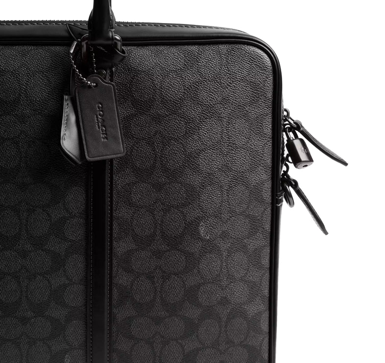 Coach Unisex Metropolitan Workbag In Signature Canvas Charcoal