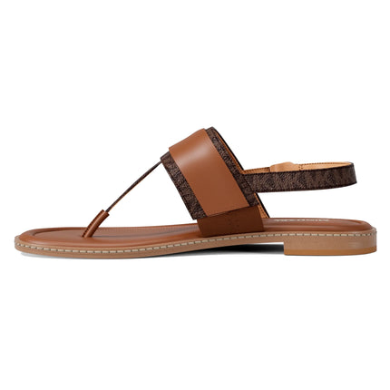 Michael Kors Women's Carmen Signature Logo Sandal Brown