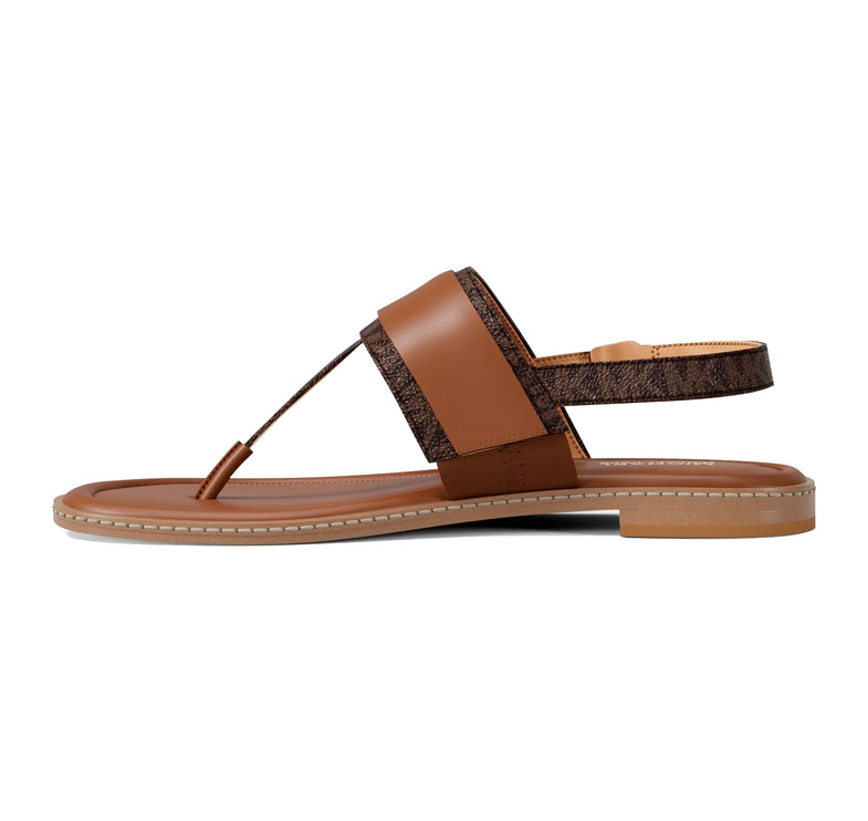 Michael Kors Women's Carmen Signature Logo Sandal Brown