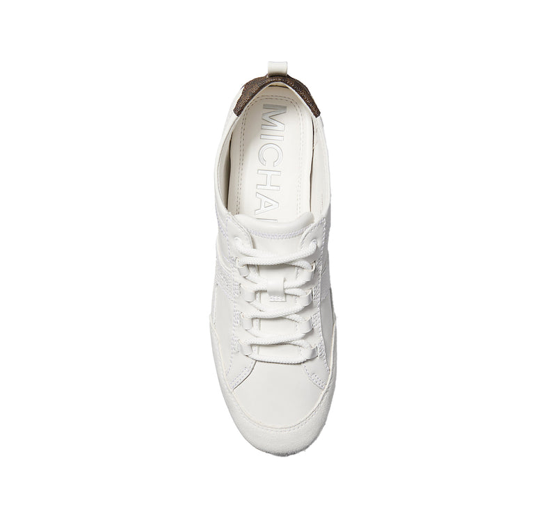 Michael Kors Women's Keely Leather Trainer Optic White