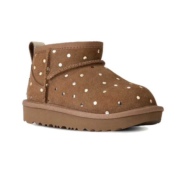UGG Toddlers Classic Ultra Mini Shiny Dots Chestnut