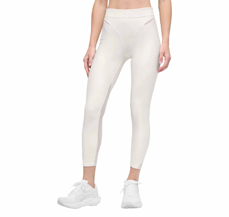 alo Women's Airlift High-Waist 7/8 Rebel Legging Ivory