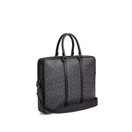 Coach Unisex Metropolitan Workbag In Signature Canvas Charcoal