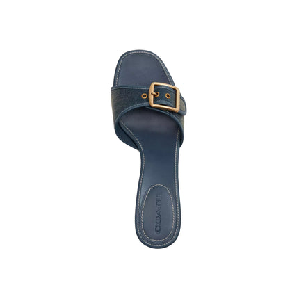 Coach Women's Margot Sandal In Loved Denim Dark Indigo