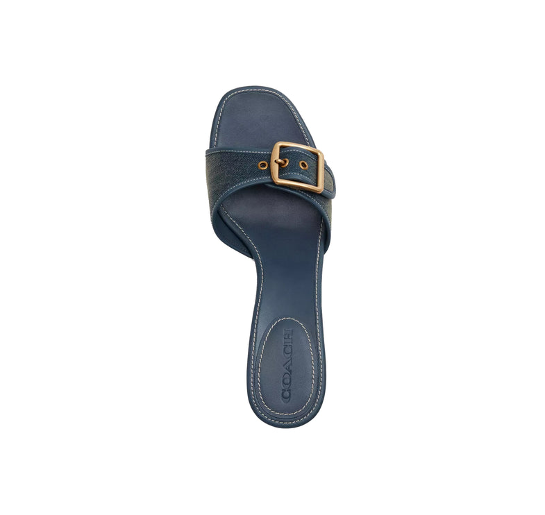 Coach Women's Margot Sandal In Loved Denim Dark Indigo