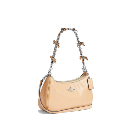 Coach Women's Teri Shoulder Bag With Bows Silver/Light Sand
