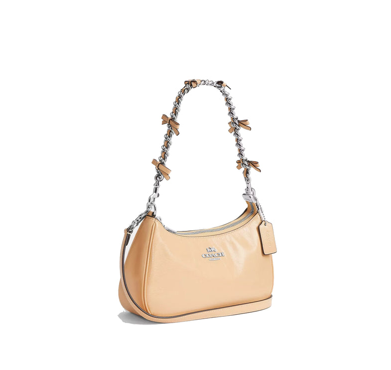 Coach Women's Teri Shoulder Bag With Bows Silver/Light Sand