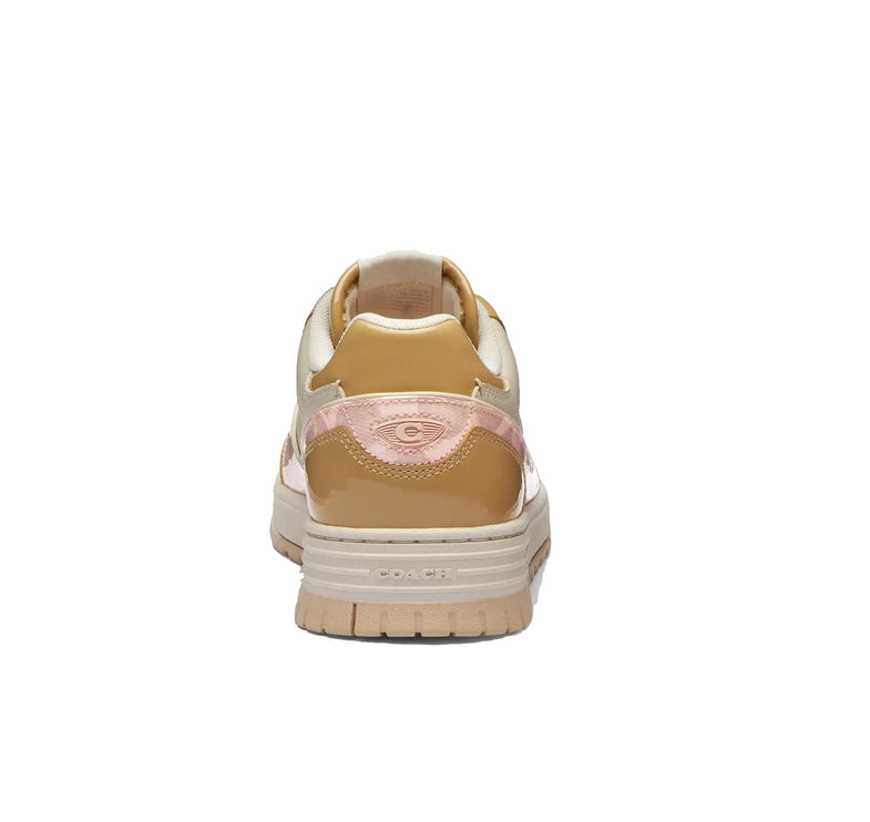 Coach Women's Soho Sneaker With Patent Signature Candy Pink/Light Beige