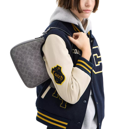 Coach Unisex Nolan Hobo Bag In Signature Canvas Grey