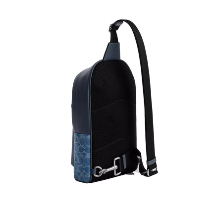 Coach Women's West Pack In Signature Denim Silver/Denim