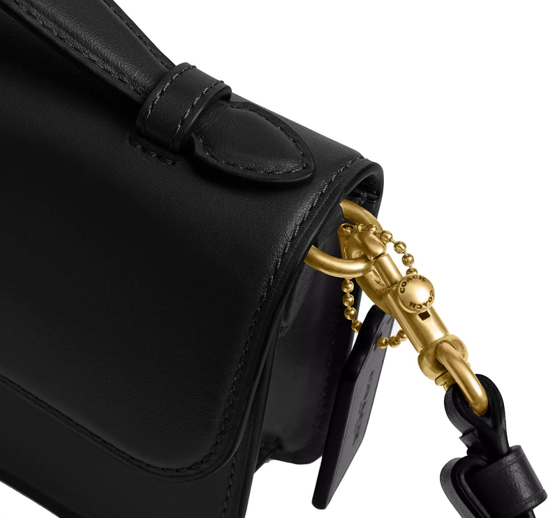 Coach Women's New York Elora Top Handle Crossbody Bag Brass/Black
