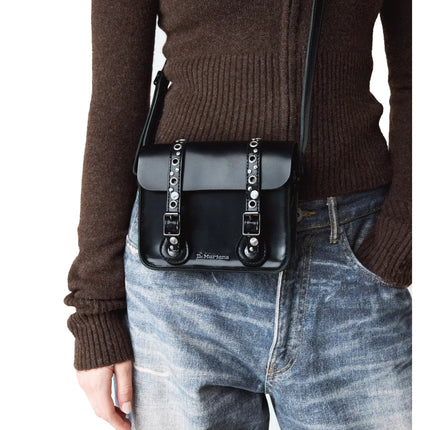 Dr. Martens 7 Inch Studded Lather Satchel Black
