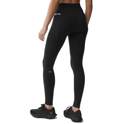 alo Women's Airbrush High-Waist Fast Track Legging Black/White